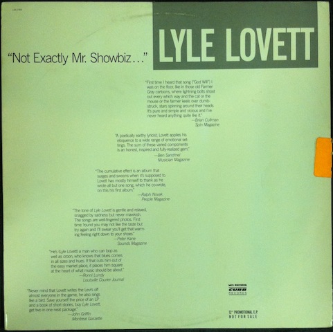 Lyle Lovett / Not Exactly Mr. Showbiz